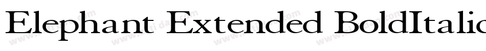 Elephant Extended BoldItalic字体转换
